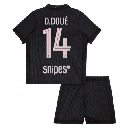 Fotbalové dresy Paris Saint-Germain D. Doue 14 Jordan Dětské Čtvrtý Dres 2025-26 Krátký Rukáv