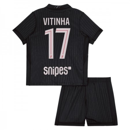 Fotbalové dresy Paris Saint-Germain Vitinha 17 Jordan Dětské Čtvrtý Dres 2025-26 Krátký Rukáv
