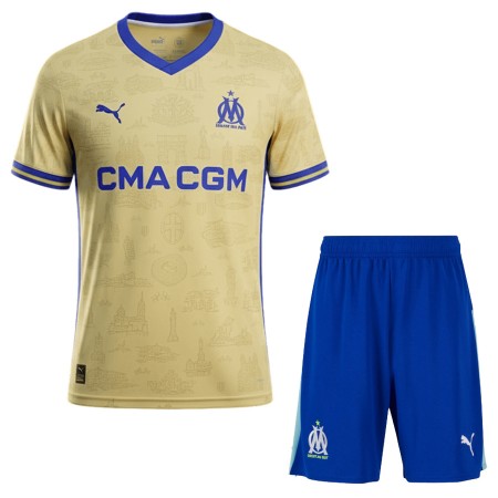 Fotbalové dresy Olympique de Marseille Dětské Čtvrtý Dres 2025-26 Krátký Rukáv
