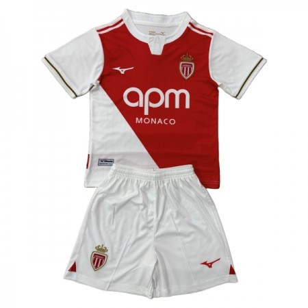 Fotbalové dresy AS Monaco Dětské Domácí Dres 2025-26 Krátký Rukáv
