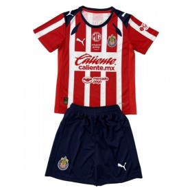 Fotbalové dresy Chivas de CD Guadalajara Dětské Domácí Dres 2025-26 Krátký Rukáv