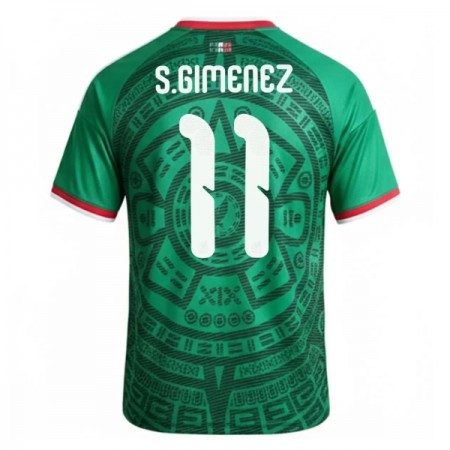 Fotbalové dresy Mexiko S.Gimenez 11 Domácí Dres MS 2026 Krátký Rukáv