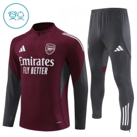 Dětské Arsenal Tréninkový Mikina 2025-26 Červená Čtvrt Zip