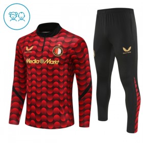 Dětské Feyenoord Rotterdam Tréninkový Mikina 2025-26 Červená Čtvrt Zip