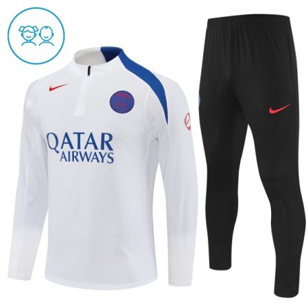 Dětské Paris Saint-Germain Tréninkový Mikina 2025-26 Bílá Čtvrt Zip Dětské Paris Saint-Germain Tréninkový Mikina 2025-26 Bílá Čtvrt Zip