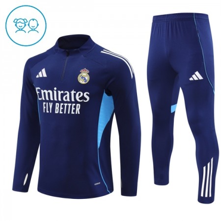 Dětské Real Madrid Tréninkový Mikina 2025-26 Navy Čtvrt Zip