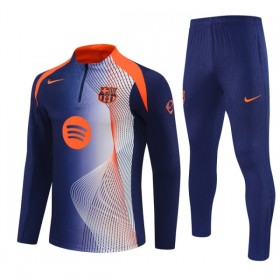 FC Barcelona Tréninkový Mikina 2025-26 Modrá Čtvrt Zip