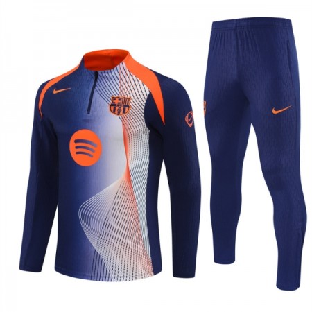 FC Barcelona Tréninkový Mikina 2025-26 Modrá Čtvrt Zip