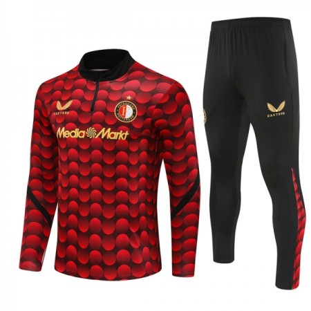 Feyenoord Rotterdam Tréninkový Mikina 2025-26 Červená Čtvrt Zip Feyenoord Rotterdam Tréninkový Mikina 2025-26 Červená Čtvrt Zip