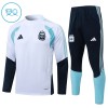 Dětské Argentina Tréninkový Mikina 2026-27 Bílá Čtvrt Zip