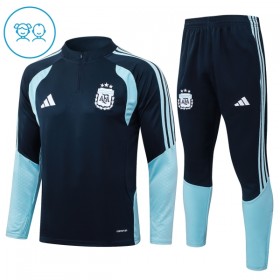 Dětské Argentina Tréninkový Mikina 2026-27 Navy Čtvrt Zip