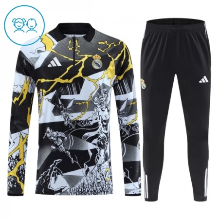Dětské Real Madrid Marvel Tréninkový Mikina 2026-27 Černá Čtvrt Zip