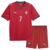 Fotbalové dresy Portugalsko Ronaldo 7 Dětské Domácí Dres MS 2026 Krátký Rukáv