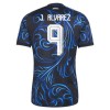 Fotbalové dresy Argentina J. Alvarez 9 Dětské Venkovní Dres MS 2026 Krátký Rukáv