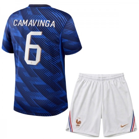 Fotbalové dresy Francie Camavinga 6 Dětské Domácí Dres MS 2026 Krátký Rukáv