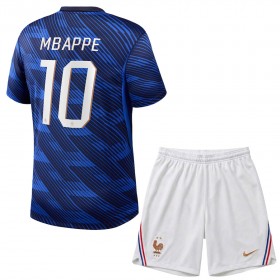 Fotbalové dresy Francie Mbappé 10 Dětské Domácí Dres MS 2026 Krátký Rukáv