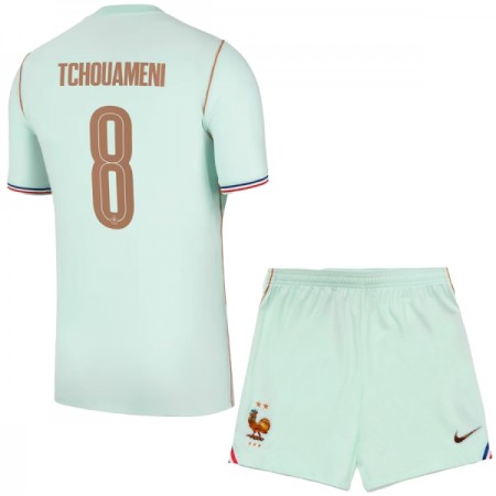 Fotbalové dresy Francie Tchouameni 8 Dětské Venkovní Dres MS 2026 Krátký Rukáv