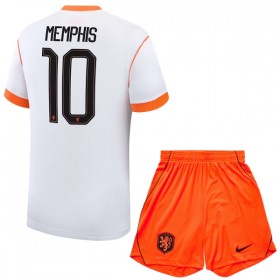 Fotbalové dresy Nizozemsko Memphis 10 Dětské Venkovní Dres MS 2026 Krátký Rukáv