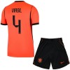 Fotbalové dresy Nizozemsko Virgil 4 Dětské Domácí Dres MS 2026 Krátký Rukáv