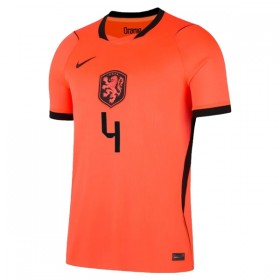 Fotbalové dresy Nizozemsko Virgil 4 Dětské Domácí Dres MS 2026 Krátký Rukáv