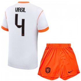 Fotbalové dresy Nizozemsko Virgil 4 Dětské Venkovní Dres MS 2026 Krátký Rukáv