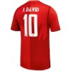 Fotbalové dresy Kanada J. David 10 Domácí Dres MS 2026 Krátký Rukáv