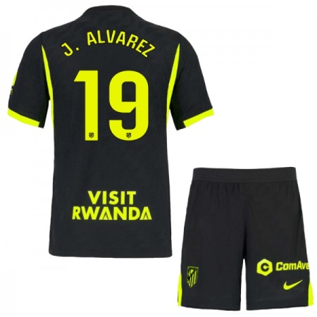 Fotbalové dresy Atlético Madrid J. Alvarez 19 Dětské Venkovní Dres 2026-27 Krátký Rukáv Fotbalové dresy Atlético Madrid J. Alvarez 19 Dětské Venkovní Dres 2026-27 Krátký Rukáv