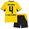 Fotbalové dresy Borussia Dortmund N. Schlotterbeck 4 Dětské Domácí Dres 2026-27 Krátký Rukáv