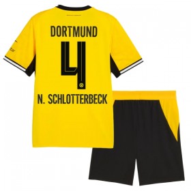 Fotbalové dresy Borussia Dortmund N. Schlotterbeck 4 Dětské Domácí Dres 2026-27 Krátký Rukáv