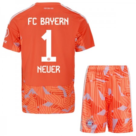 Fotbalové dresy FC Bayern Mnichov Neuer 1 Brankářské Dětské Venkovní Dres 2026-27 Krátký Rukáv
