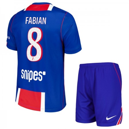 Fotbalové dresy Paris Saint-Germain Fabian 8 Dětské Domácí Dres 2026-27 Krátký Rukáv Fotbalové dresy Paris Saint-Germain Fabian 8 Dětské Domácí Dres 2026-27 Krátký Rukáv