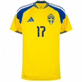 Fotbalové dresy Švédsko Gyokeres 17 Domácí Dres MS 2026 Krátký Rukáv