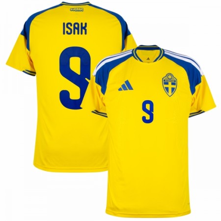 Fotbalové dresy Švédsko Isak 9 Domácí Dres MS 2026 Krátký Rukáv