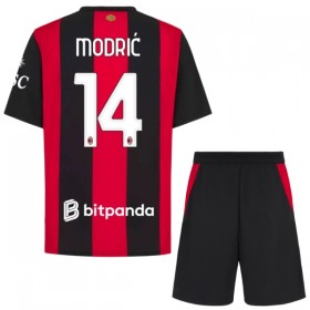 Fotbalové dresy AC Milán Modrić 14 Dětské Domácí Dres 2026-27 Krátký Rukáv