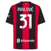 Fotbalové dresy AC Milán Pavlovic 31 Domácí Dres 2026-27 Krátký Rukáv