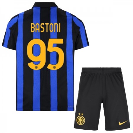 Fotbalové dresy Inter Milán Bastoni 95 Dětské Domácí Dres 2026-27 Krátký Rukáv