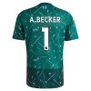 Fotbalové dresy Liverpool A. Becker 1 Brankářské Dětské Domácí Dres 2026-27 Zelená Krátký Rukáv
