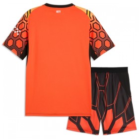 Fotbalové dresy Manchester City Brankářské Dětské Alternativní Dres 2026-27 oranžový Krátký Rukáv