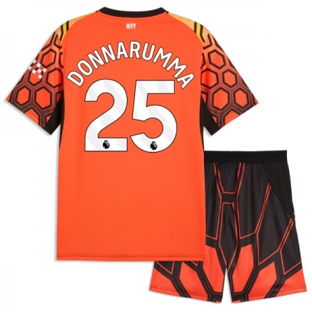 Fotbalové dresy Manchester City Donnarumma 25 Brankářské Dětské Alternativní Dres 2026-27 oranžový Krátký Rukáv
