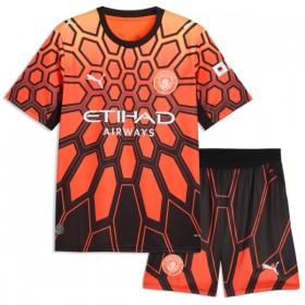 Fotbalové dresy Manchester City Donnarumma 25 Brankářské Dětské Alternativní Dres 2026-27 oranžový Krátký Rukáv