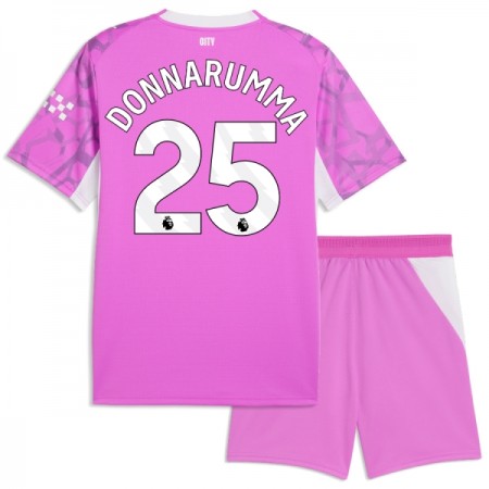Fotbalové dresy Manchester City Donnarumma 25 Brankářské Dětské Venkovní Dres 2026-27 Růžová Krátký Rukáv