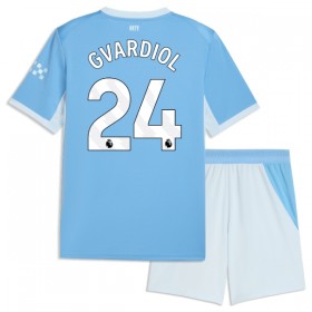 Fotbalové dresy Manchester City Gvardiol 24 Dětské Domácí Dres 2026-27 Krátký Rukáv