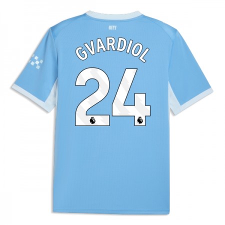 Fotbalové dresy Manchester City Gvardiol 24 Domácí Dres 2026-27 Krátký Rukáv Fotbalové dresy Manchester City Gvardiol 24 Domácí Dres 2026-27 Krátký Rukáv