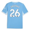 Fotbalové dresy Manchester City Savinho 26 Domácí Dres 2026-27 Krátký Rukáv