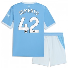 Fotbalové dresy Manchester City Semenyo 42 Dětské Domácí Dres 2026-27 Krátký Rukáv