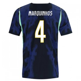 Fotbalové dresy Brazílie Marquinhos 4 Venkovní Dres MS 2026 Krátký Rukáv