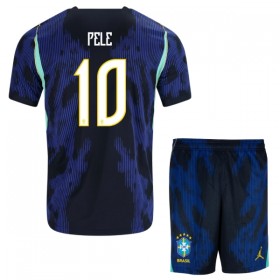 Fotbalové dresy Brazílie Pele 10 Dětské Venkovní Dres MS 2026 Krátký Rukáv
