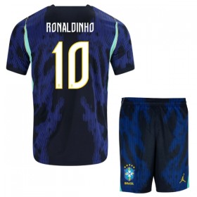 Fotbalové dresy Brazílie Ronaldinho 10 Dětské Venkovní Dres MS 2026 Krátký Rukáv