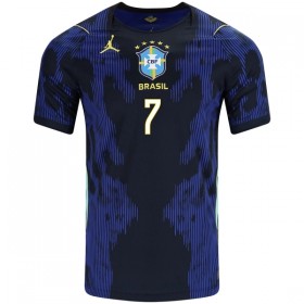 Fotbalové dresy Brazílie Vini JR. 7 Dětské Venkovní Dres MS 2026 Krátký Rukáv