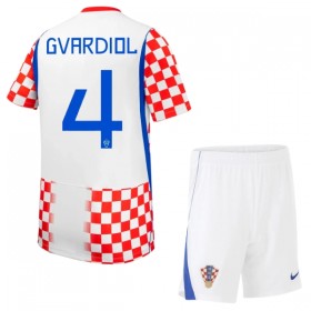 Fotbalové dresy Chorvatsko Gvardiol 4 Dětské Domácí Dres MS 2026 Krátký Rukáv